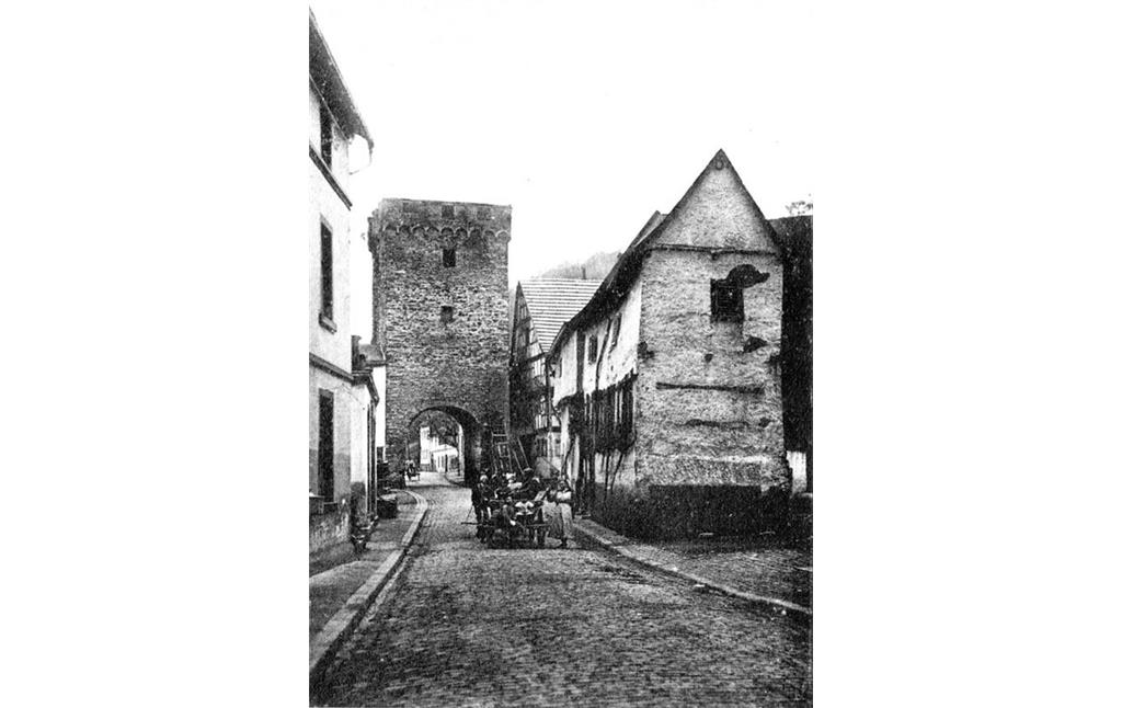Torturm in Dausenau ohne Durchgang und Dach (vor 1922)