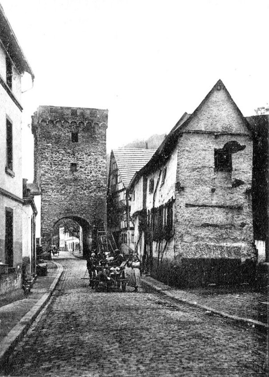 Torturm in Dausenau ohne Durchgang und Dach (vor 1922)