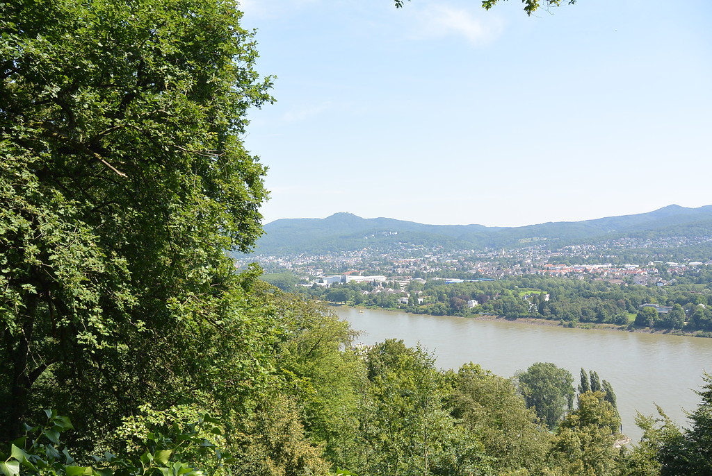 Blick in das Rheintal bei Bad Honnef, Ansicht vom Wildpark Rolandseck aus (2014)