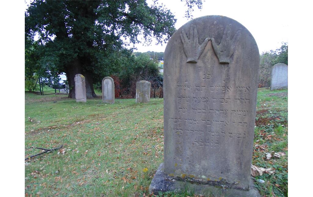 Grabsteine auf dem jüdischen Friedhof Großvernich (2020)