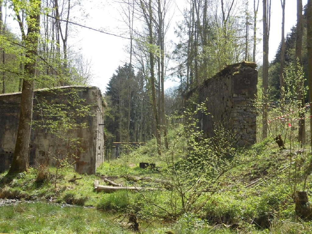 Ruinen der früheren Pulvermühle im Elisenthal bei Windeck (2013)