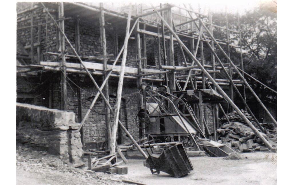 Der Bau des Neuen Mahlwerks in der Adolfstraße in Kaub (1941)