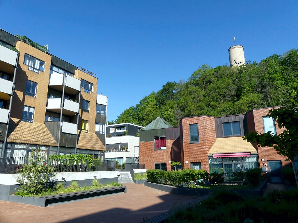 Altstadt Center in Bonn-Bad Godesberg (2020), westlicher und nördlicher Gebäudeflügel, Ansicht von Südosten.