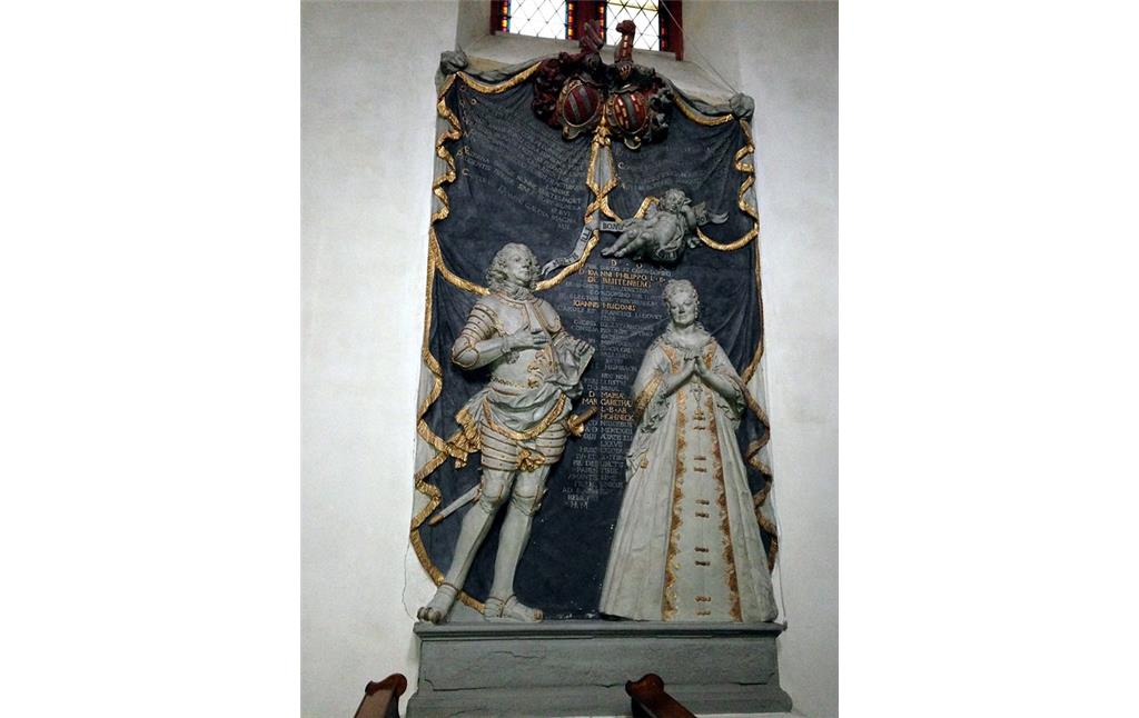 Grabmal des Johann Philipp von Reiffenberg und seiner Gemahlin Maria Margarethe von Hoheneck in der Katholischen Pfarrkirche Maria Himmelfahrt an der Abtei Sayn (2014)