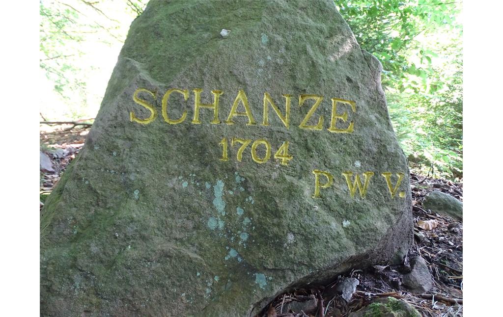 Ritterstein Nr. 2 Schanze 1704 am Probstberg bei Bobenthal (2020)