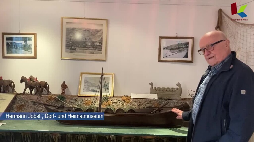 Videoclip mit Hermann Jobst vom Dorf- und Heimatmuseum in Alf zum Treideln an der Mosel (2022)