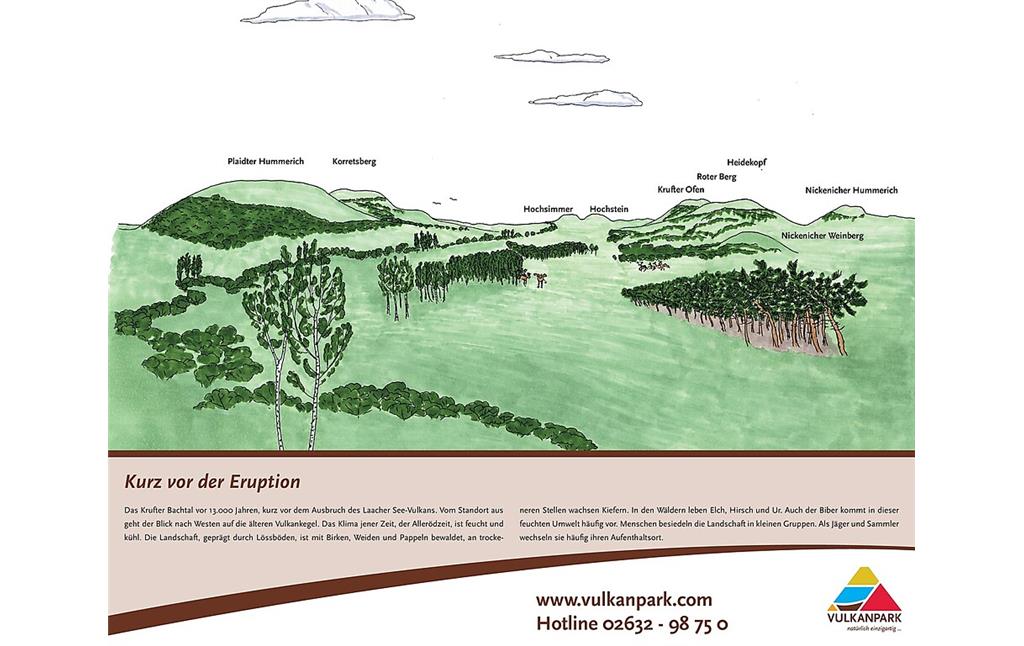 Infotafeln zum Landschaftsdenkmal Krufter Bachtal von der Vulkanpark GmbH (