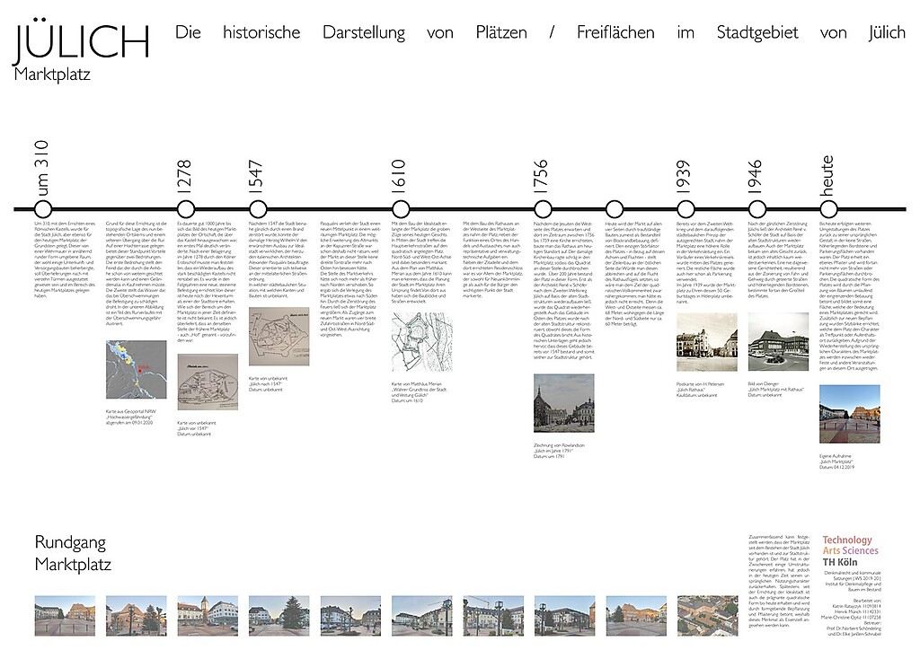 Plakat eines Studierendenprojekts der Technischen Hochschule Köln zum Marktplatz in Jülich (PDF-Datei, 2,6 MB, 2019)