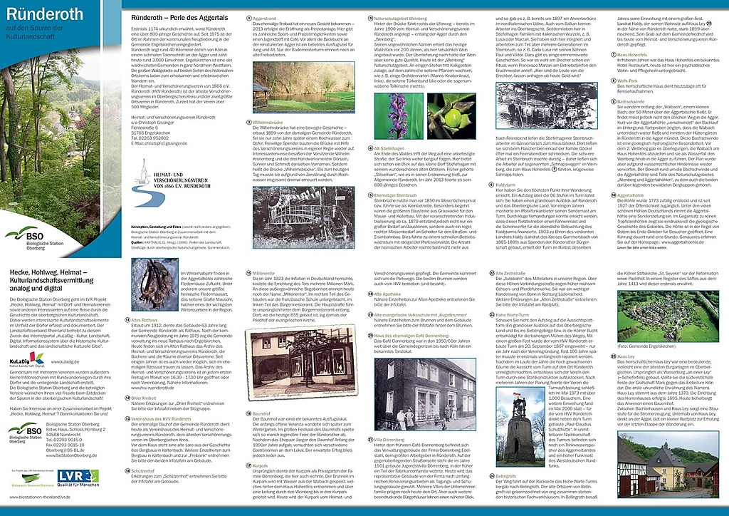 PDF-Flyer "Ründeroth - Auf den Spuren der Kulturlandschaft" (2015, 12 MB).