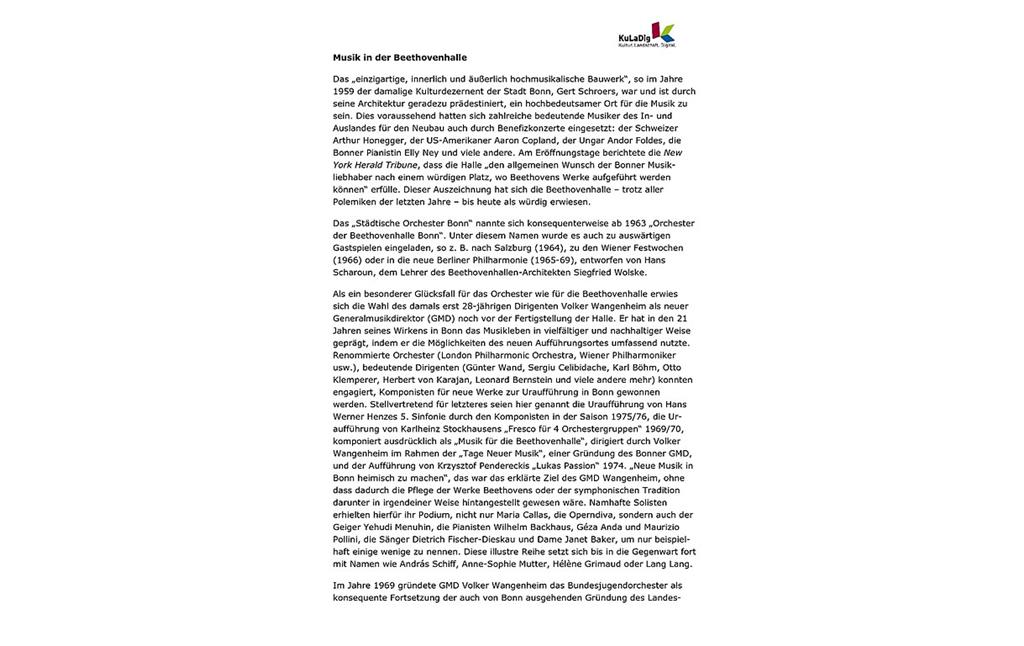 PDF-Datei: Text "Musik in der Beethovenhalle" (Hans Hinterkeuser und Eckart Rüther, Verein ProBeethovenhalle e.V., 2013)