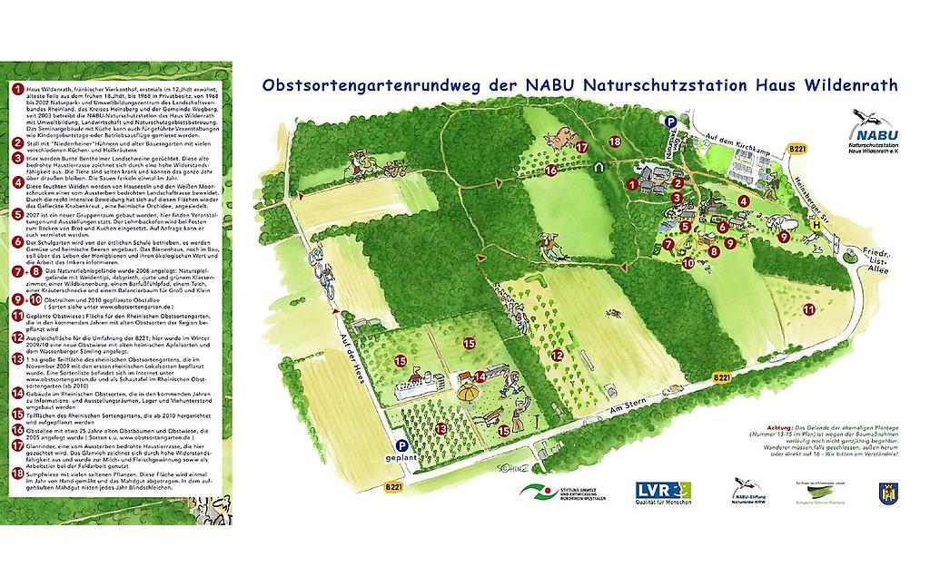 Plan Obstsortengarten Haus Wildenrath