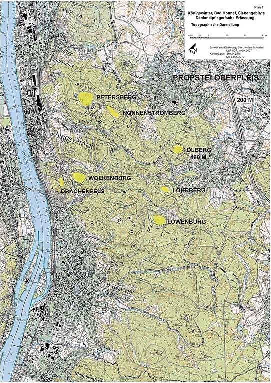 Denkmalbereich Siebengebirge, denkmalpflegerische Erfassung