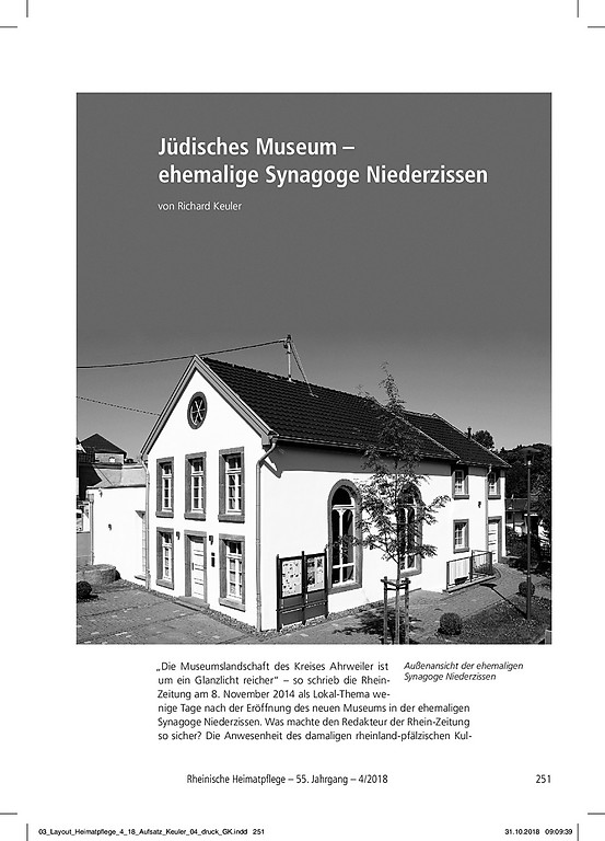 Richard Keuler: Jüdisches Museum - ehemalige Synagoge Niederzissen